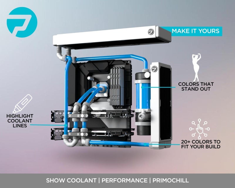 PrimoChill Opaque - Computer WaterCooling Show Coolant, Solid/Non-Transparent, Full Protection, Advanced User, PrimoPrep Included, Proudly Made in The USA (32oz/.9L) - Cobalt - Image 3
